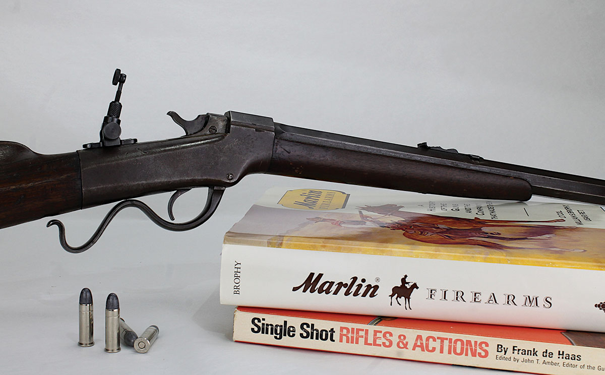 A “gun library” isn’t just books – it’s also guns. This Marlin Ballard is a recent addition.